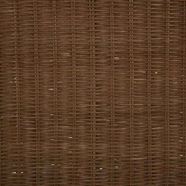 Erna Scallop Rattan Nightstand with 1 Shelf in Brown