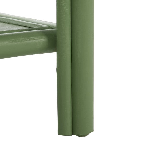 Payton Rattan Nightstand with 1 Shelf and 1 Drawer in Light Green