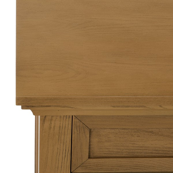 Arshia Wood Nightstand with 2 Drawer in Sand