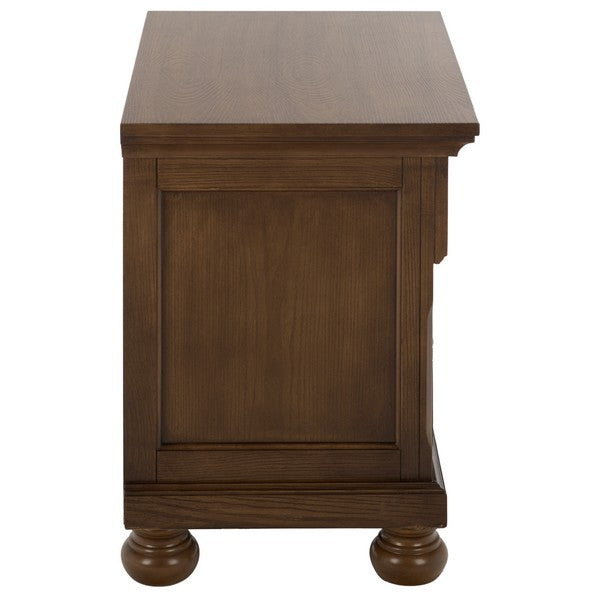 Arshia Wood Nightstand with 2 Drawer in Walnut