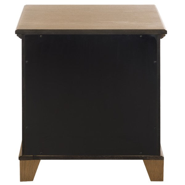 Dorcey Wood Nightstand with 2 Drawer in Sand