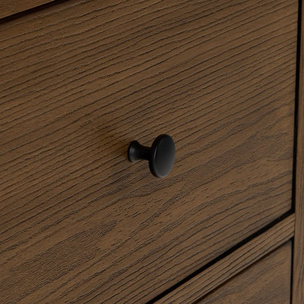 Dorcey Wood Nightstand with 2 Drawer in Walnut