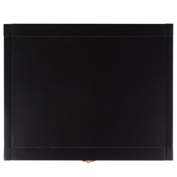 Sadie Wood Nightstand in Black