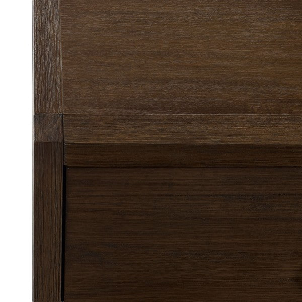Sadie Wood Nightstand with 1 Drawer and 1 Shelf in Distressed Brown