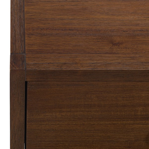Sadie Wood Nightstand with 1 Drawer and 1 Shelf in Honey Brown
