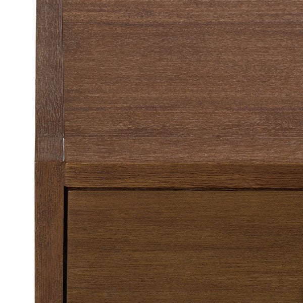 Sadie Wood Nightstand with 3 Drawer in Chocolate