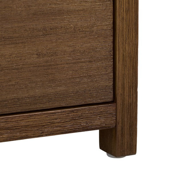Sadie Wood Nightstand with 3 Drawer in Chocolate