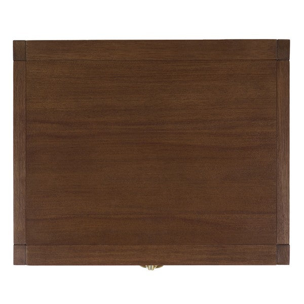 Sadie Wood Nightstand with 3 Drawer in Chocolate
