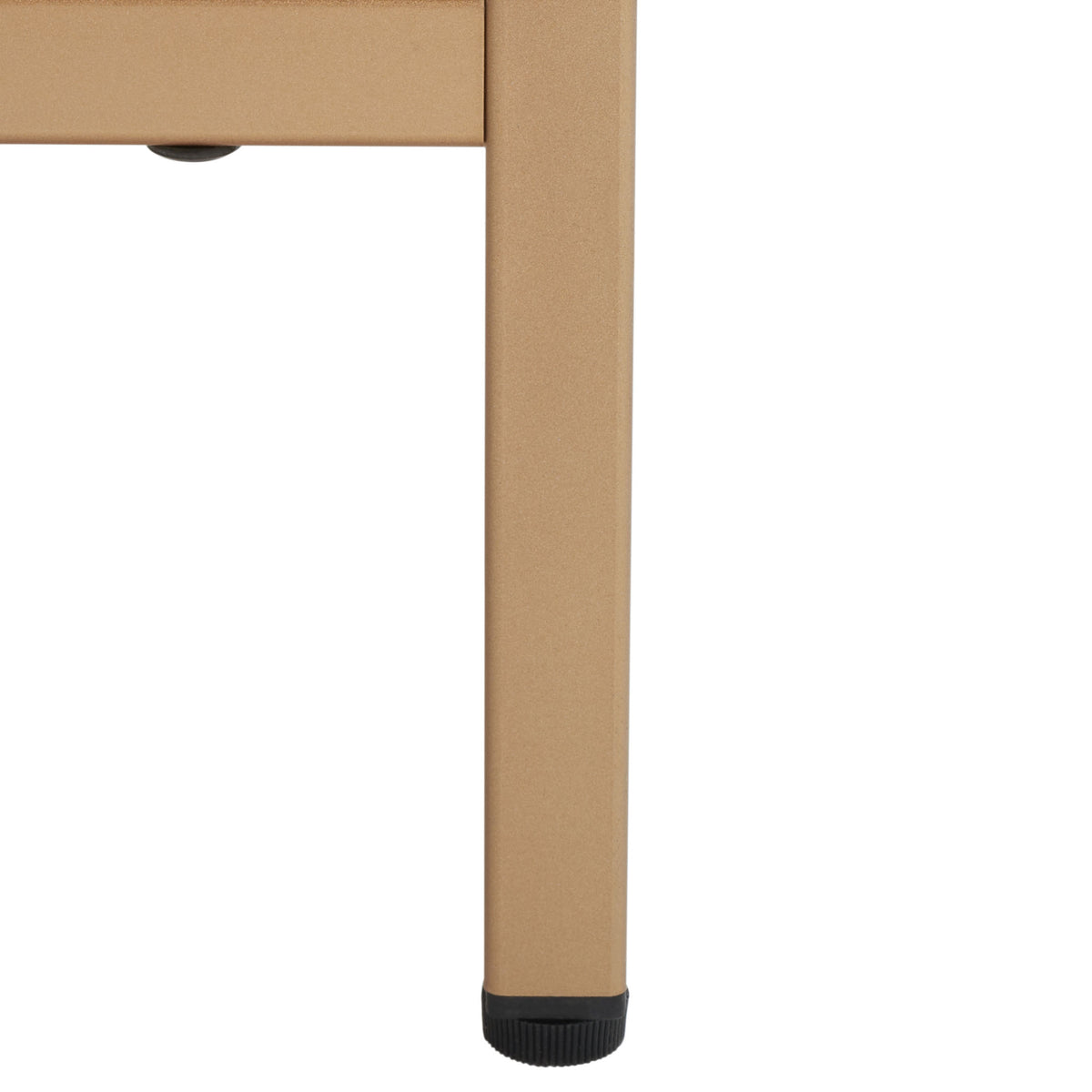 Lylia 2 Drawer Nightstand in Distressed Black and Gold