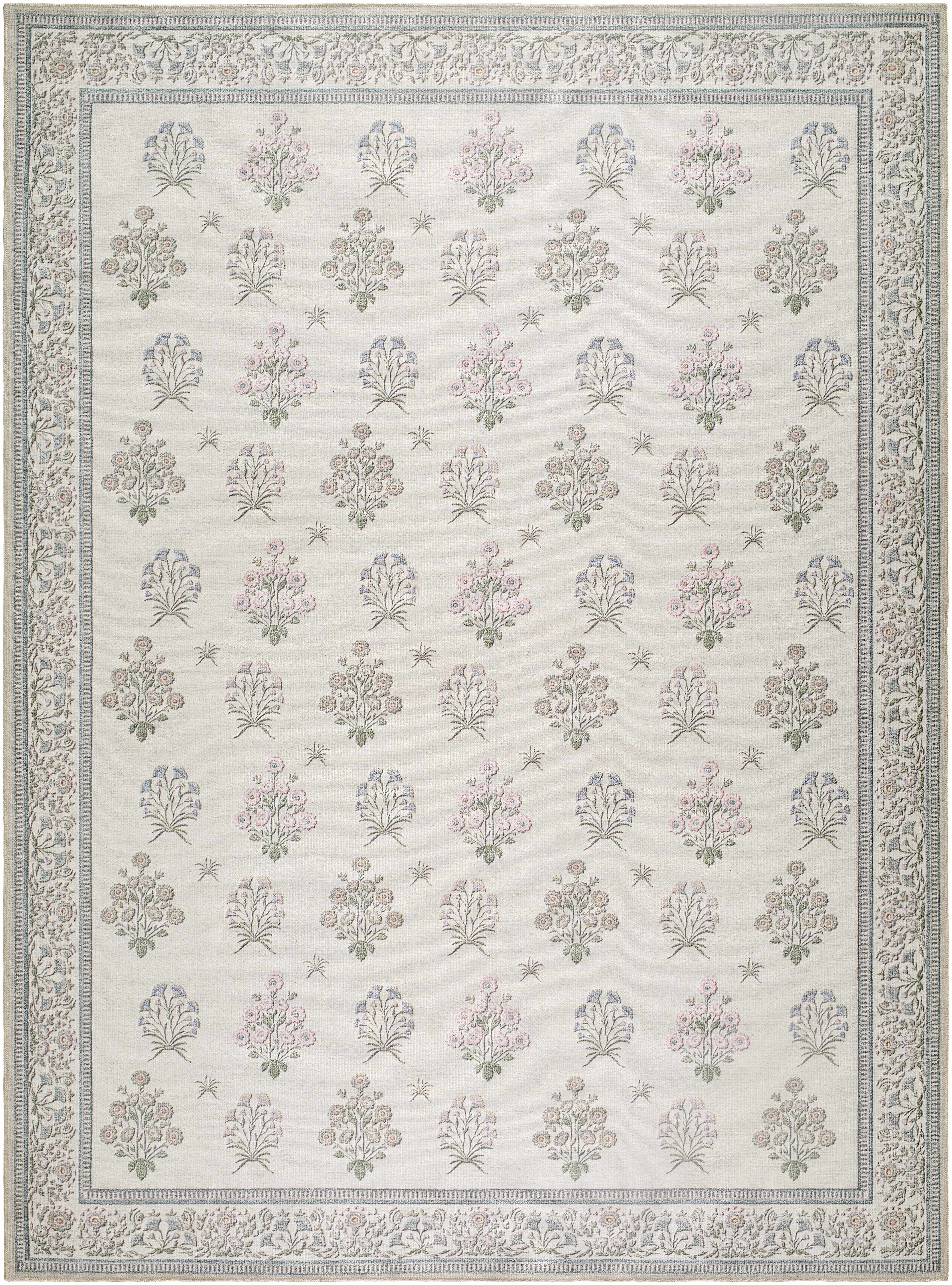 Aquene Ivory Washable Area Rug