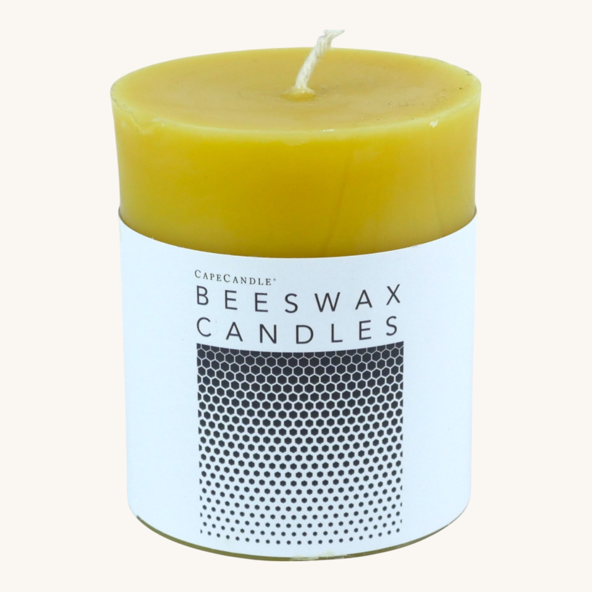 Beeswax Natural Pillar Candle - 3x4 inch