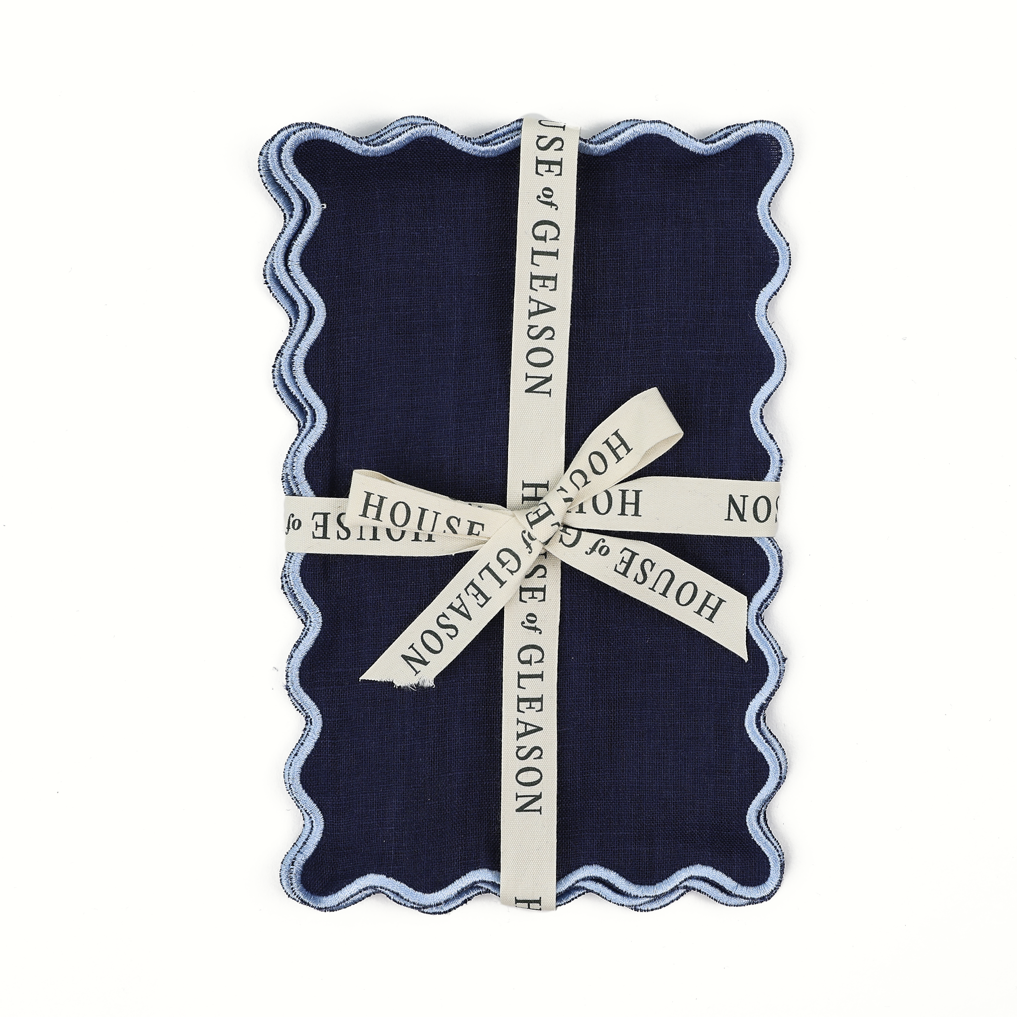 The Vivienne Rectangle Cocktail Napkins  - Navy
