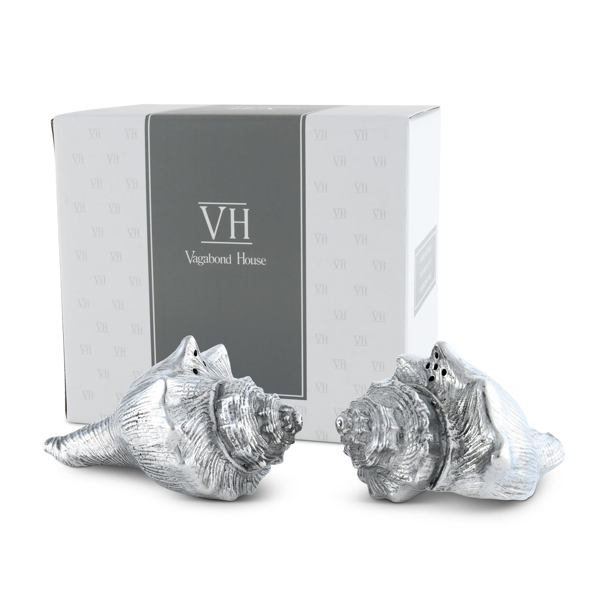 Pewter Conch Shells Salt & Pepper Set