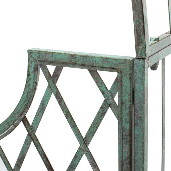 Jaida Iron Arbor in Antique Blue Green