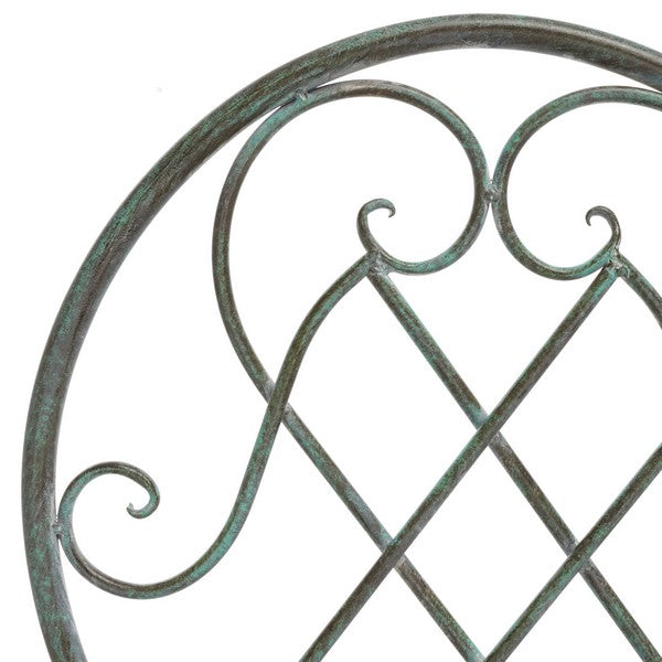 Adriel 3 Piece Iron Bistro Set in Antique Green