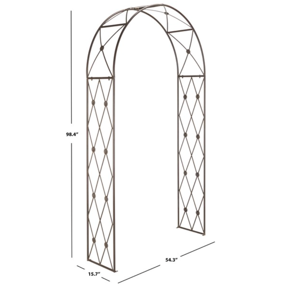 Atticus Iron Archway in Rustic Brown
