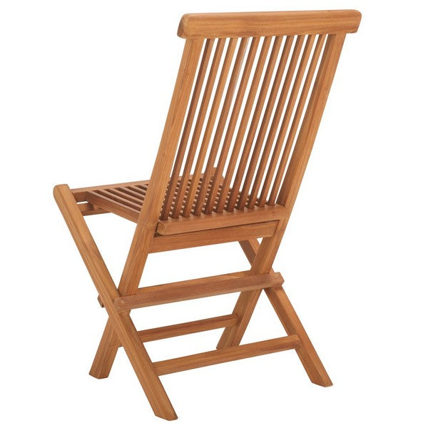 Holly Teak Wood Outdoor Folding Chair in Natural