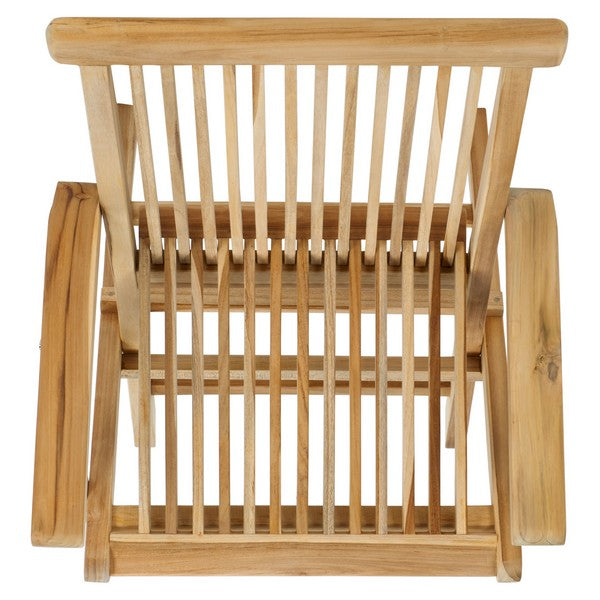 Marcus Teak Folding Patio Armchair in Natural (Set of 2)