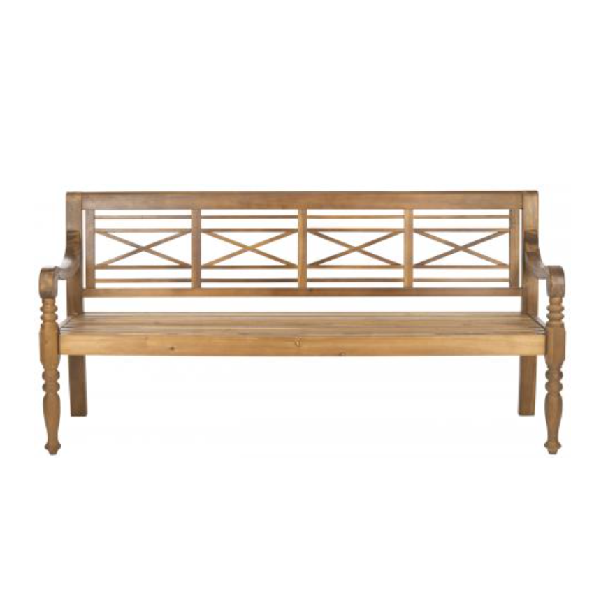 Karoo Wood Garden Bench in Natural