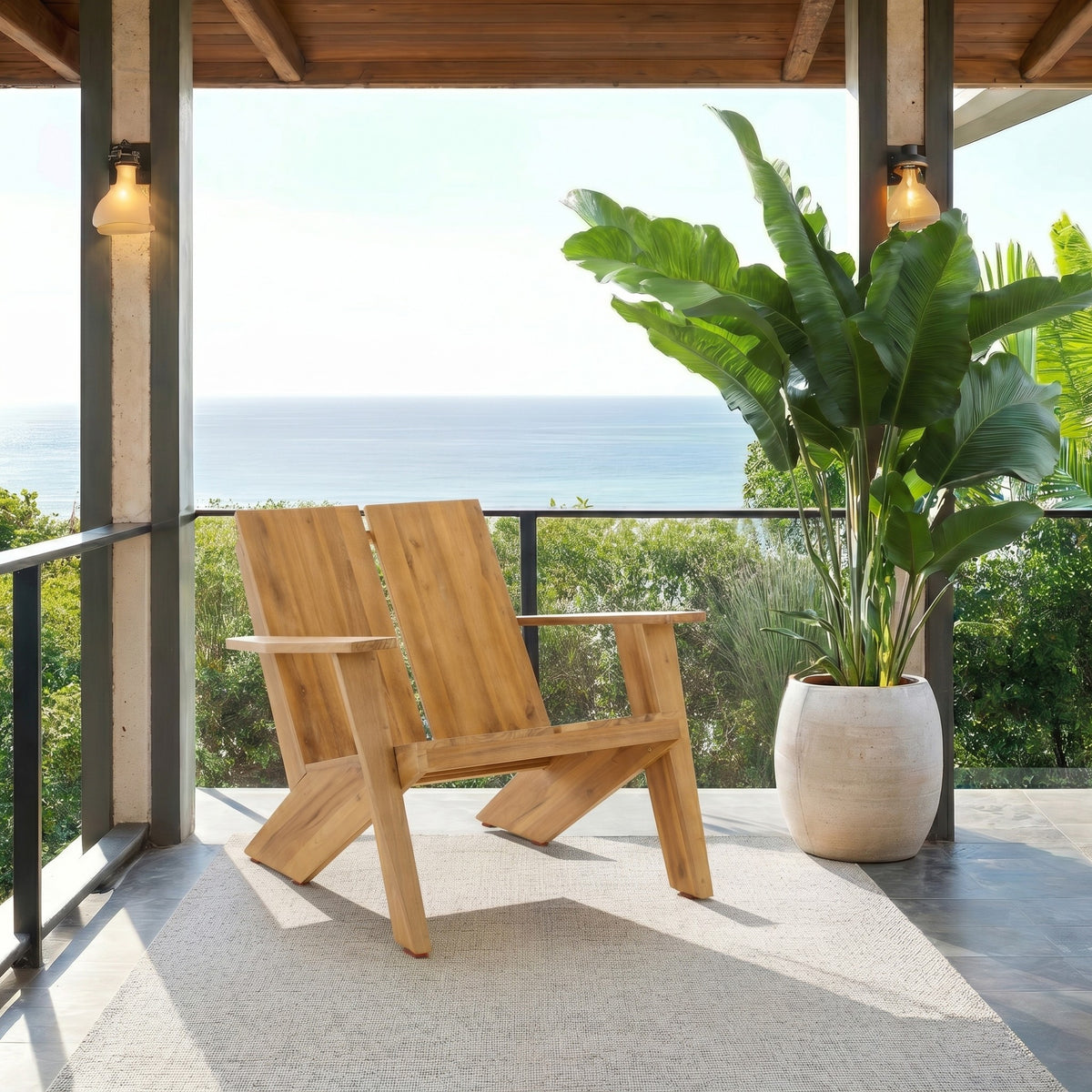 Maya Adirondack Chair in Oak