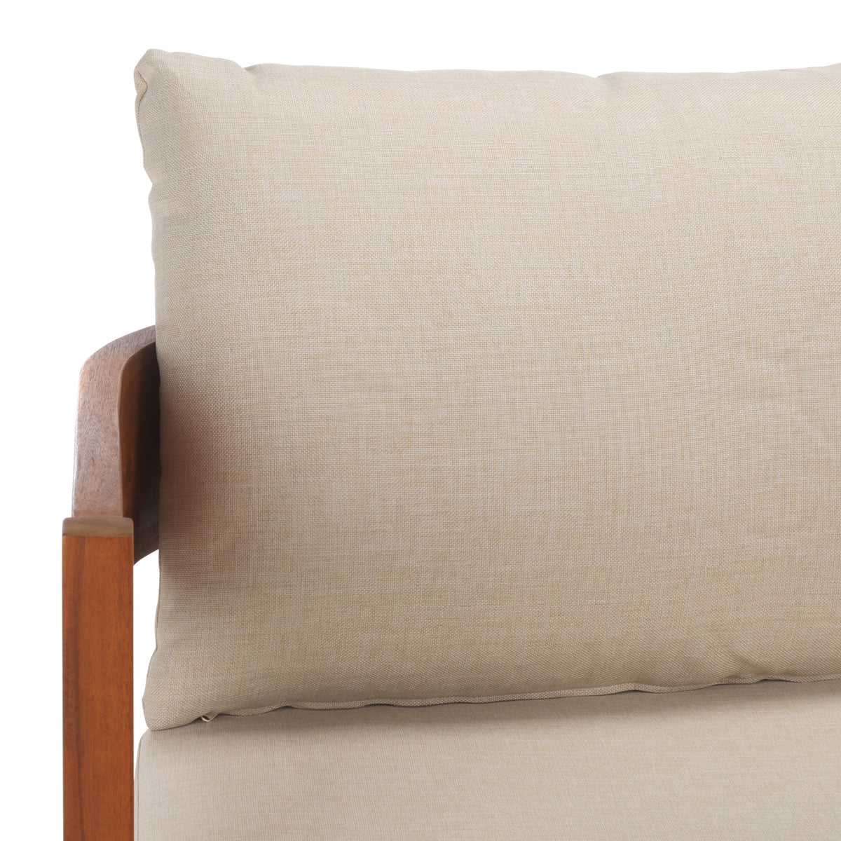 Theo Loveseat Table in Natural and Taupe