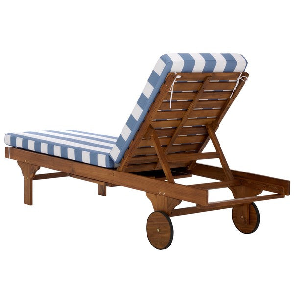 Newport Lounge Chair in Baby Blue Stripe