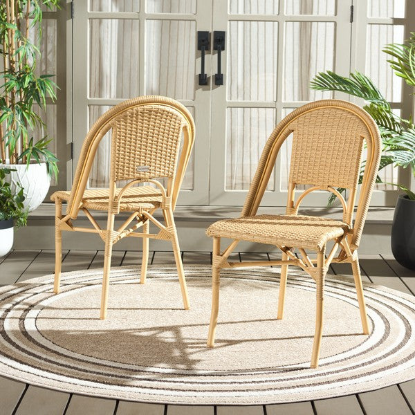 Torino Wicker Side Chair in Natural Wash (Set of 2)