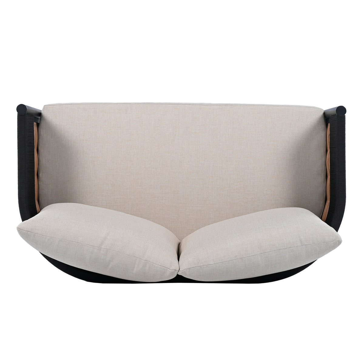 Harrison Bench Table in Black and Taupe