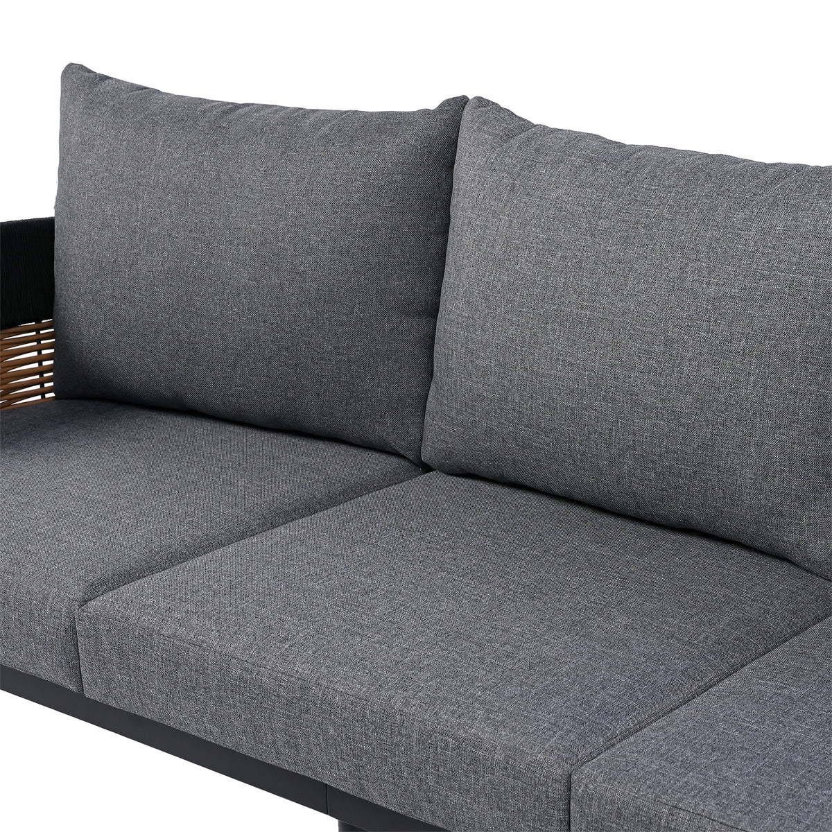 Harrison 3 Seater Sofa in Black and Grey