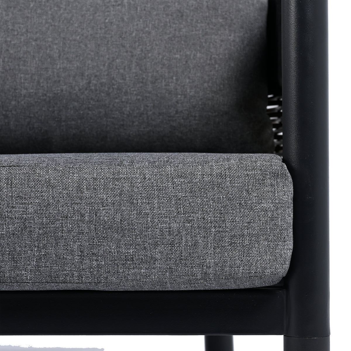 Harrison 3 Seater Sofa in Black and Grey