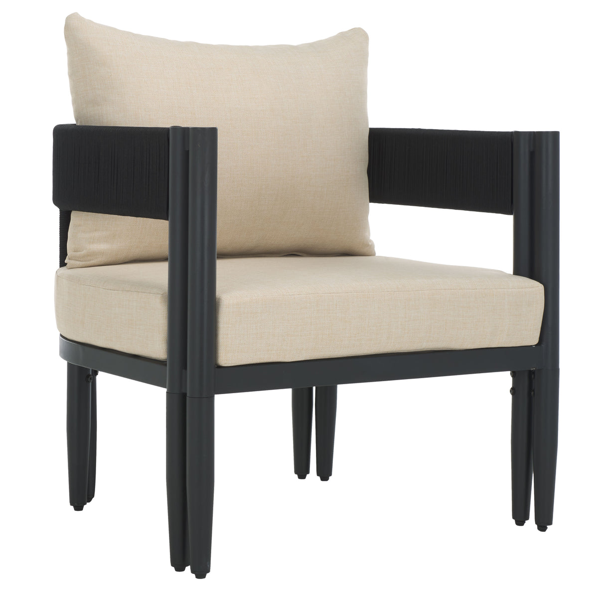 Viola Chair in Black and Taupe — Set of 2