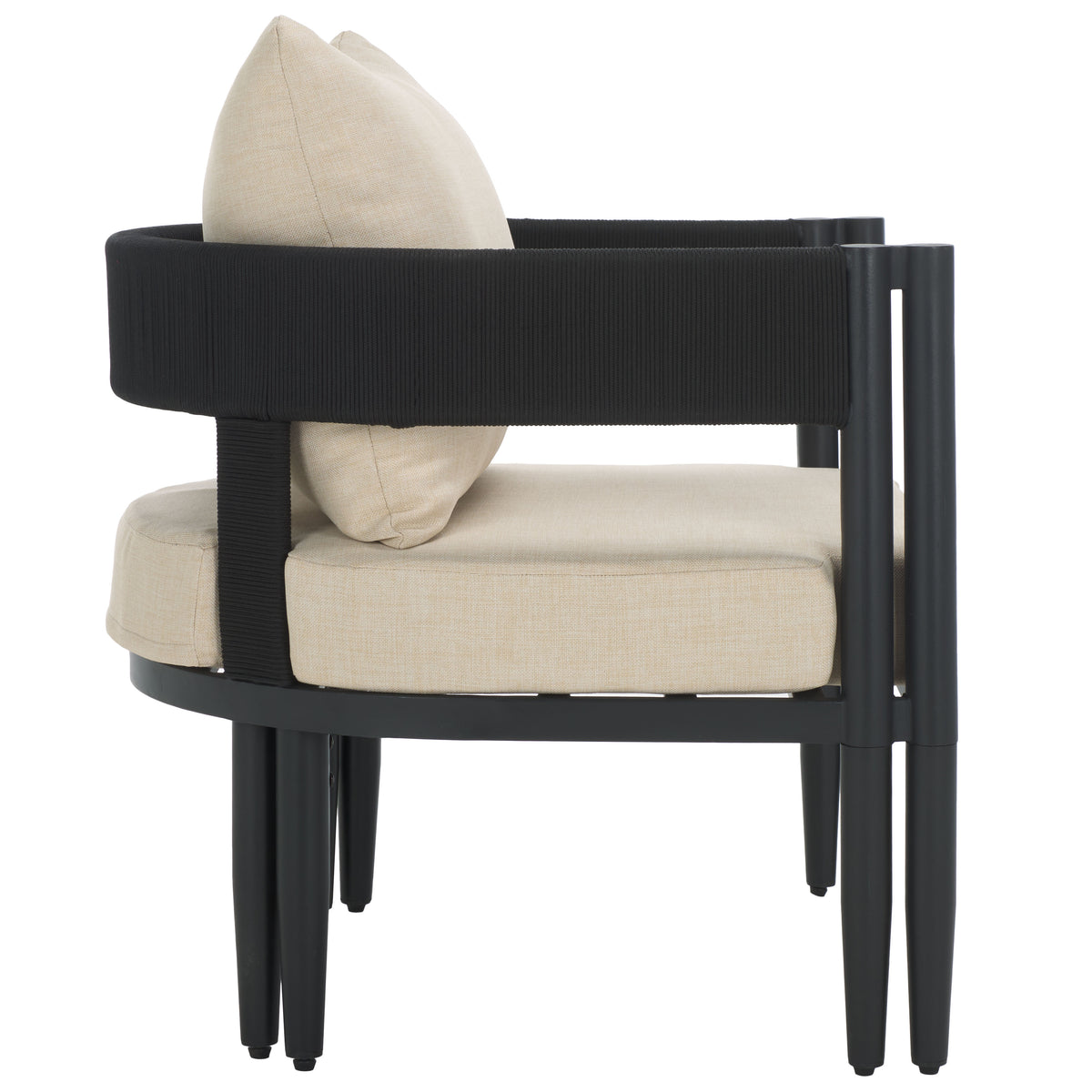 Viola Chair in Black and Taupe — Set of 2