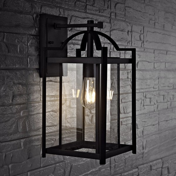 Portar Outdoor Wall Lantern in Black