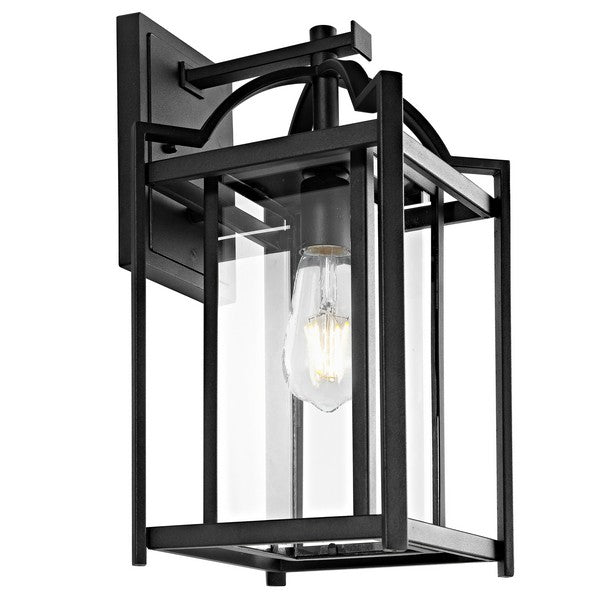 Portar Outdoor Wall Lantern in Black