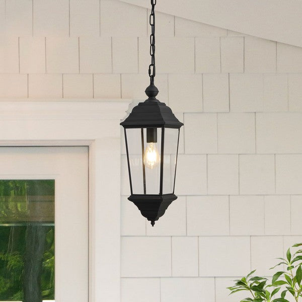Teri Outdoor Metal Pendant Lighting in Black