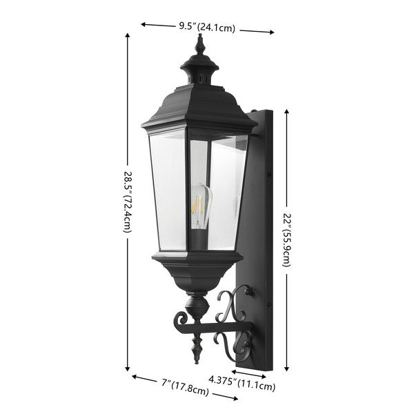 Braden Outdoor Metal Wall Sconce in Black