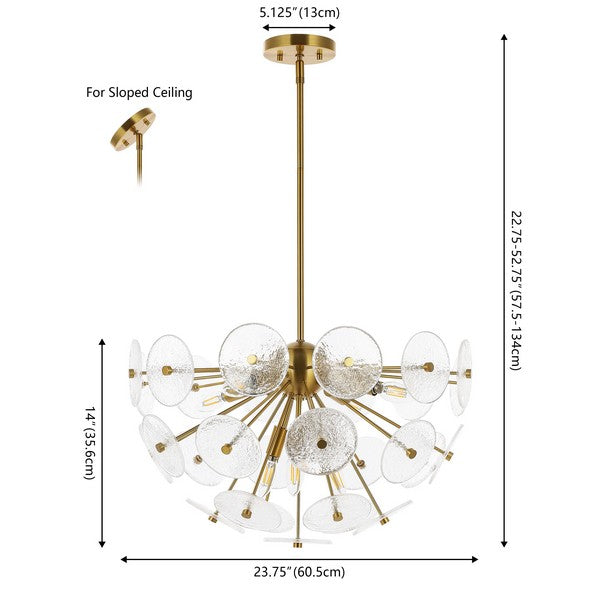 Miri Brass Gold Extendable Pendant - The Mayfair Hall