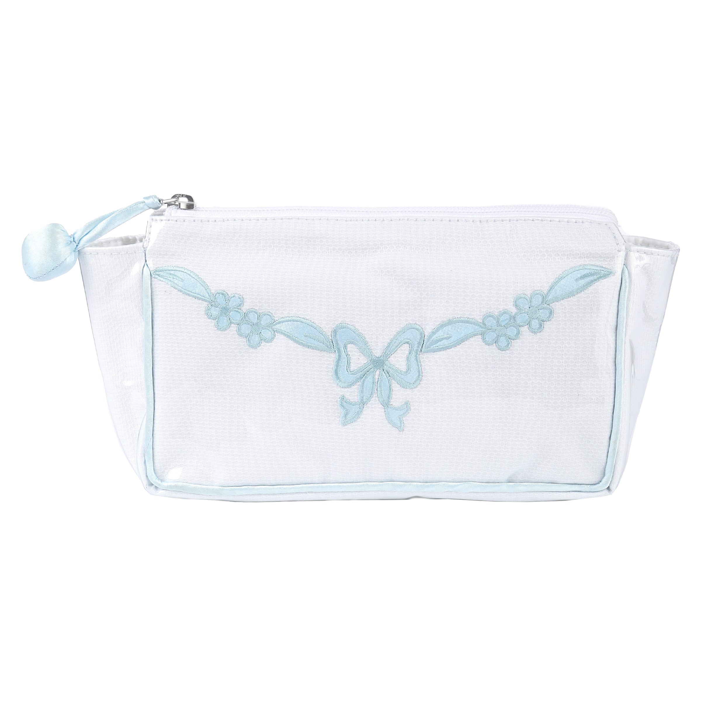 FLORAL BOW SMALL MAKEUP BAG