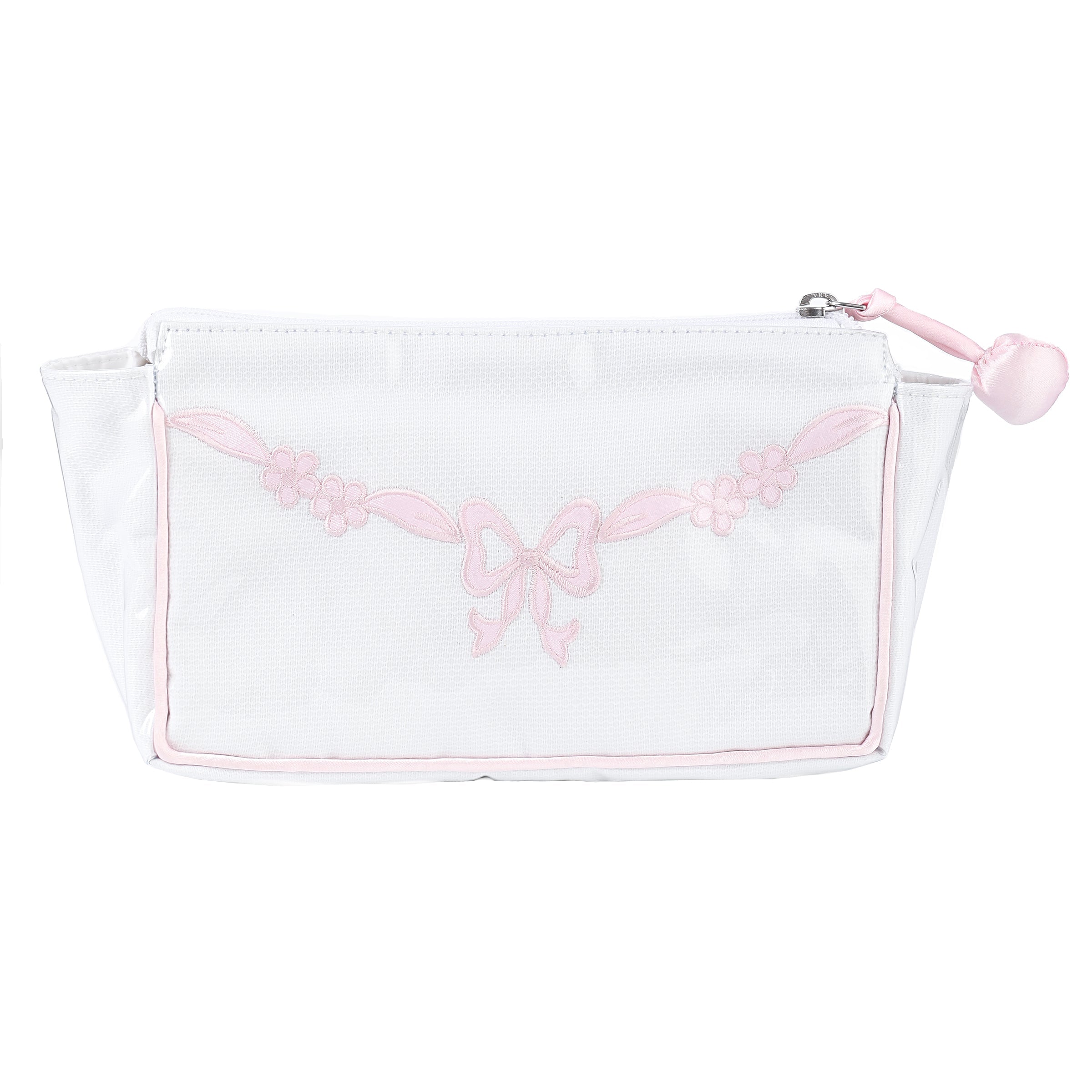 FLORAL BOW SMALL MAKEUP BAG