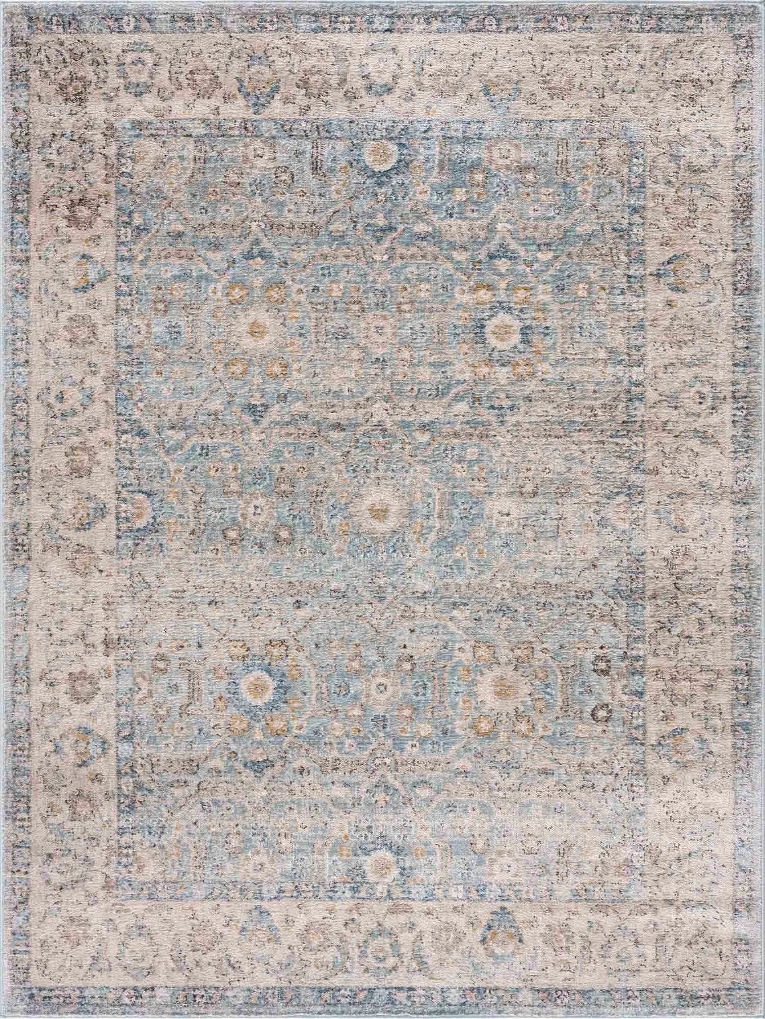 Anana Silver Blue & Beige Area Rug - Clearance