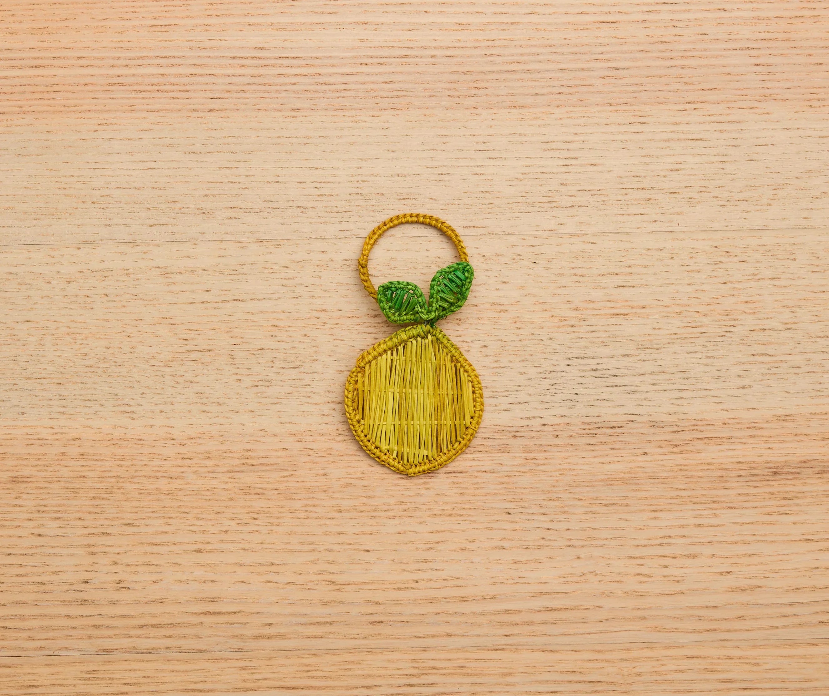 Lemon Napkin Ring – 3.5” Handwoven Iraca Palm – Artisan Summer Table Decor from Colombia - The Mayfair Hall