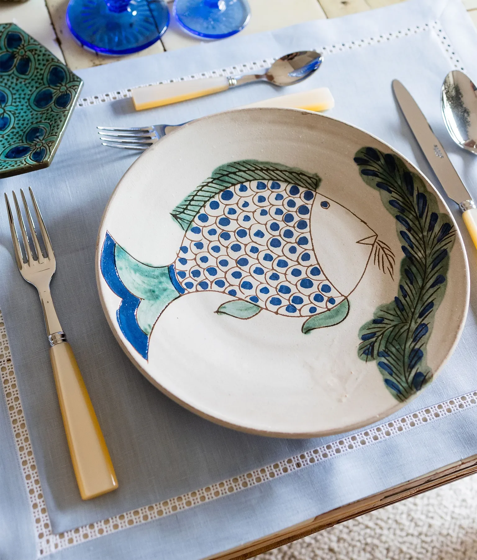 Pearl Placemats, Pale Blue - The Mayfair Hall