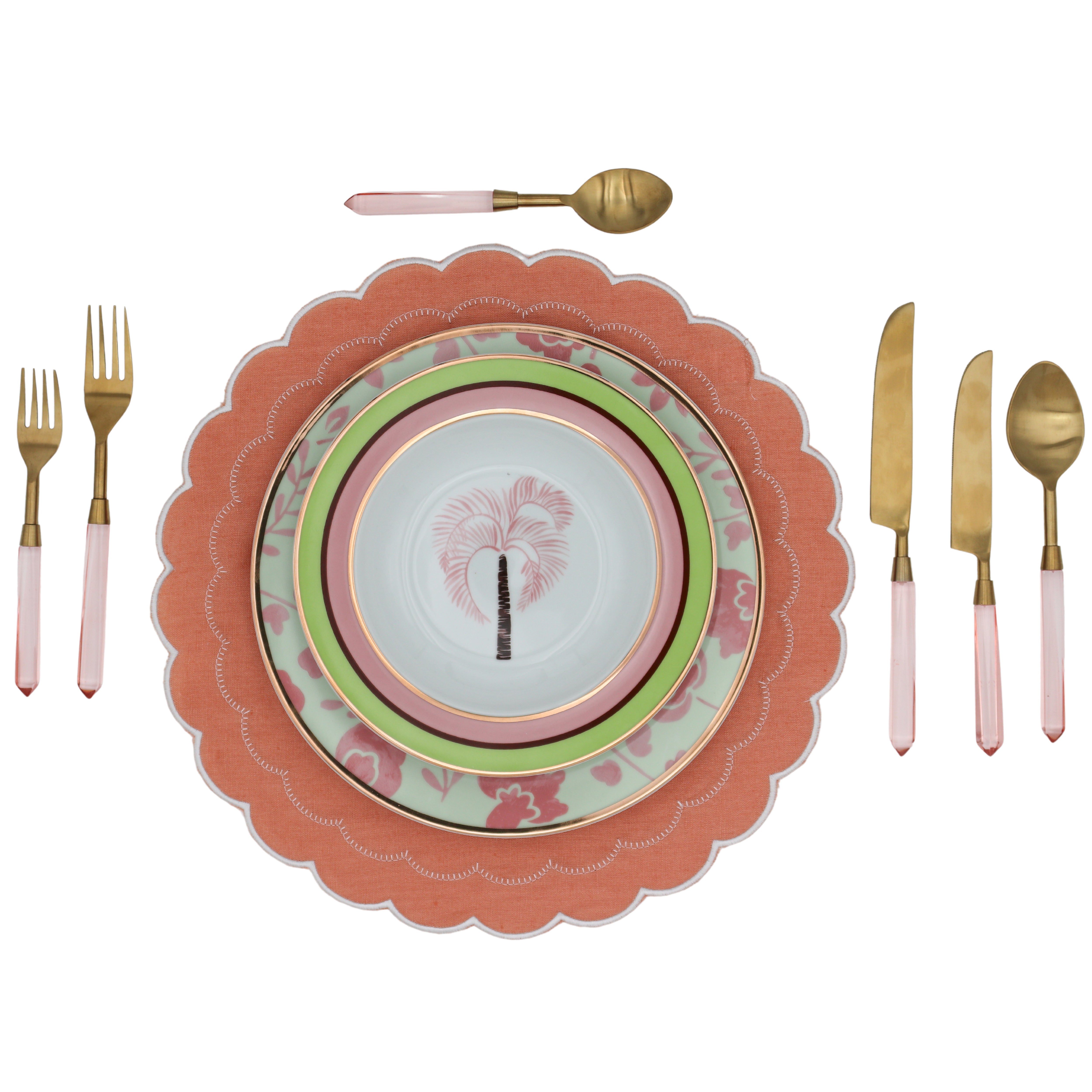 24pc Set Peony Blush Cutlery - 6 Piece - Set of 4