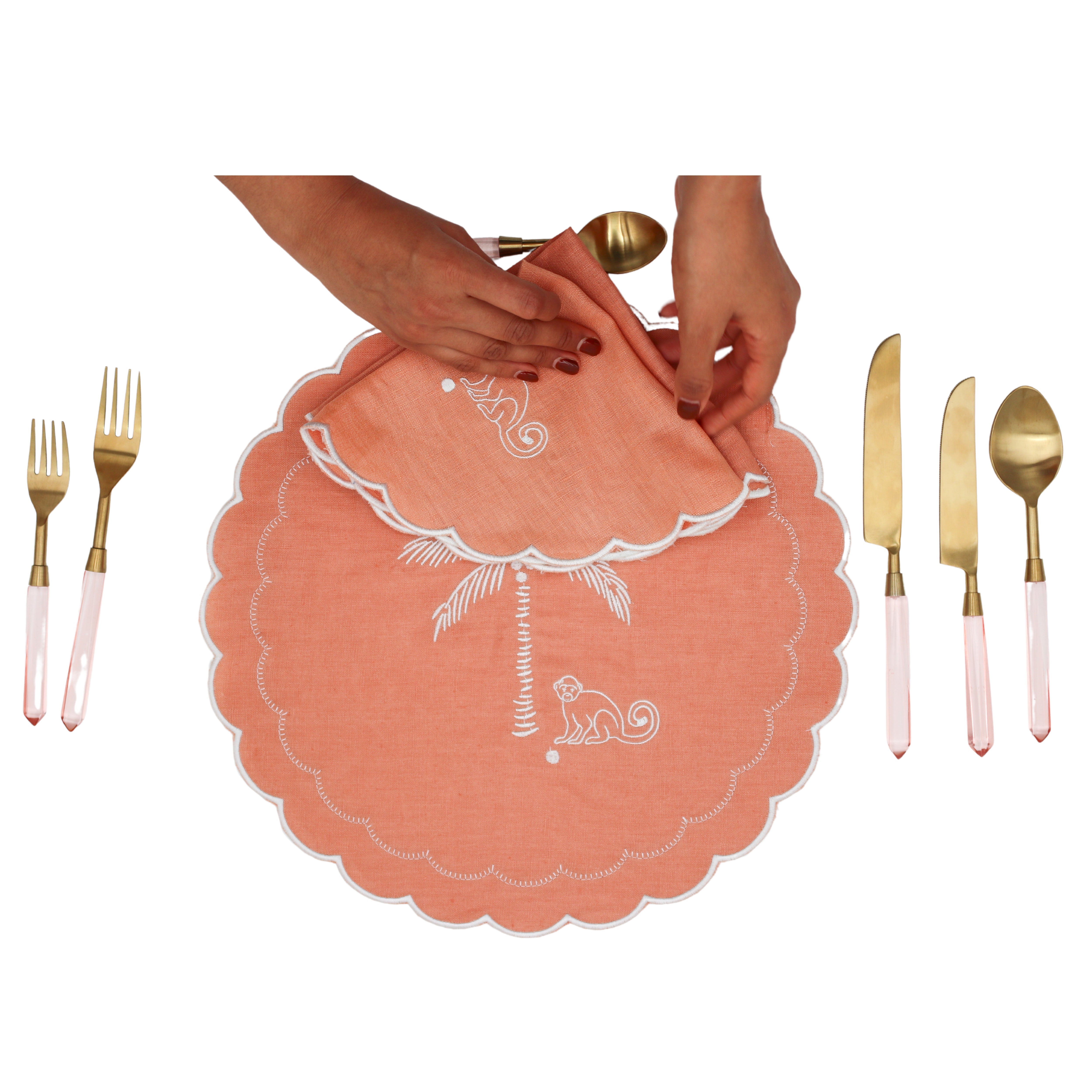 24pc Set Peony Blush Cutlery - 6 Piece - Set of 4