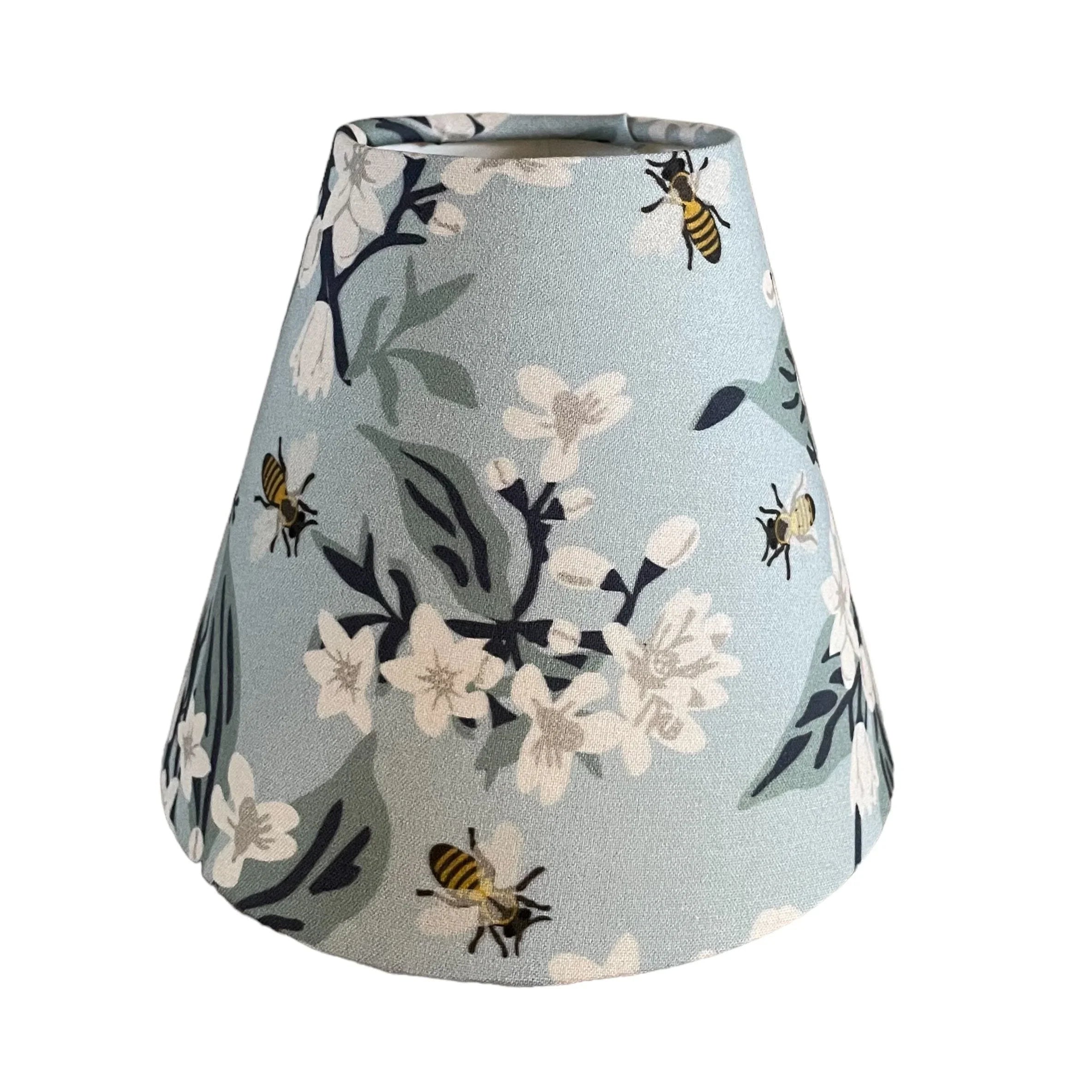 Blue Floral Sconce Shade in Honey Bee - The Mayfair Hall