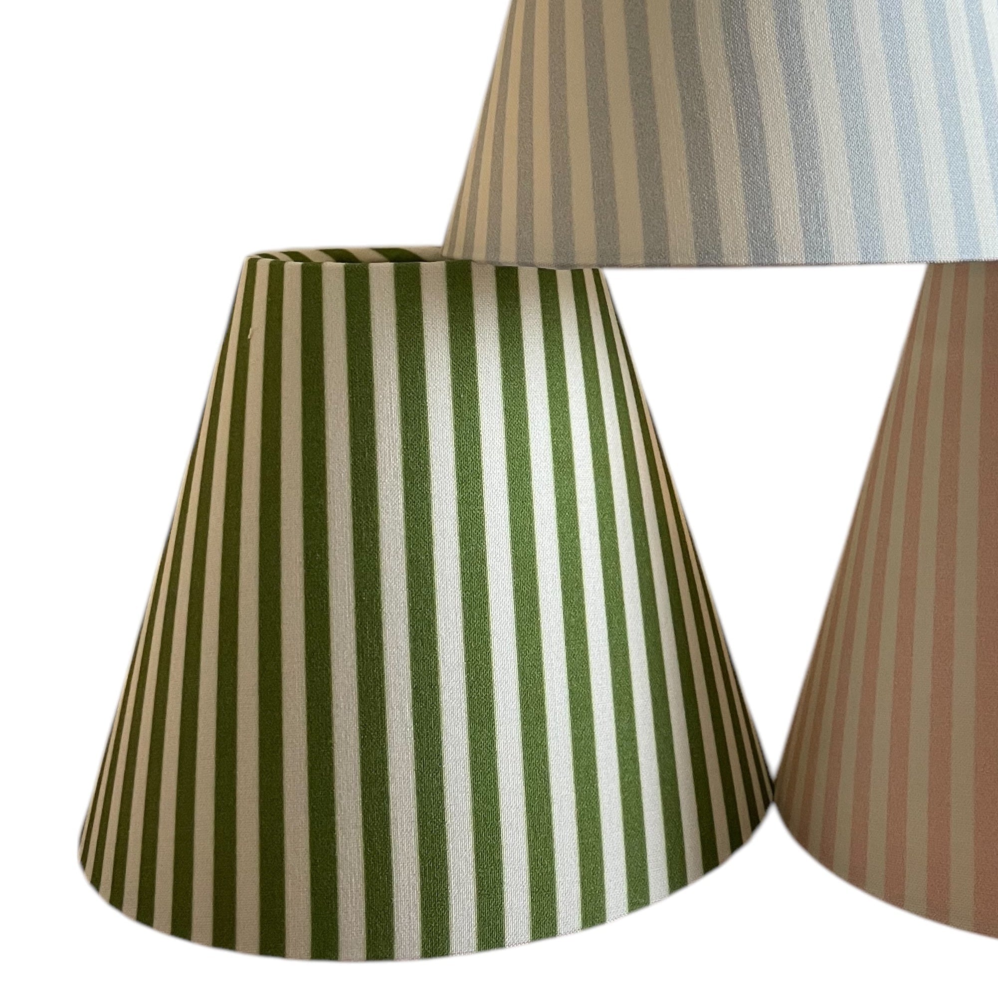 Green Striped Sconce Shade