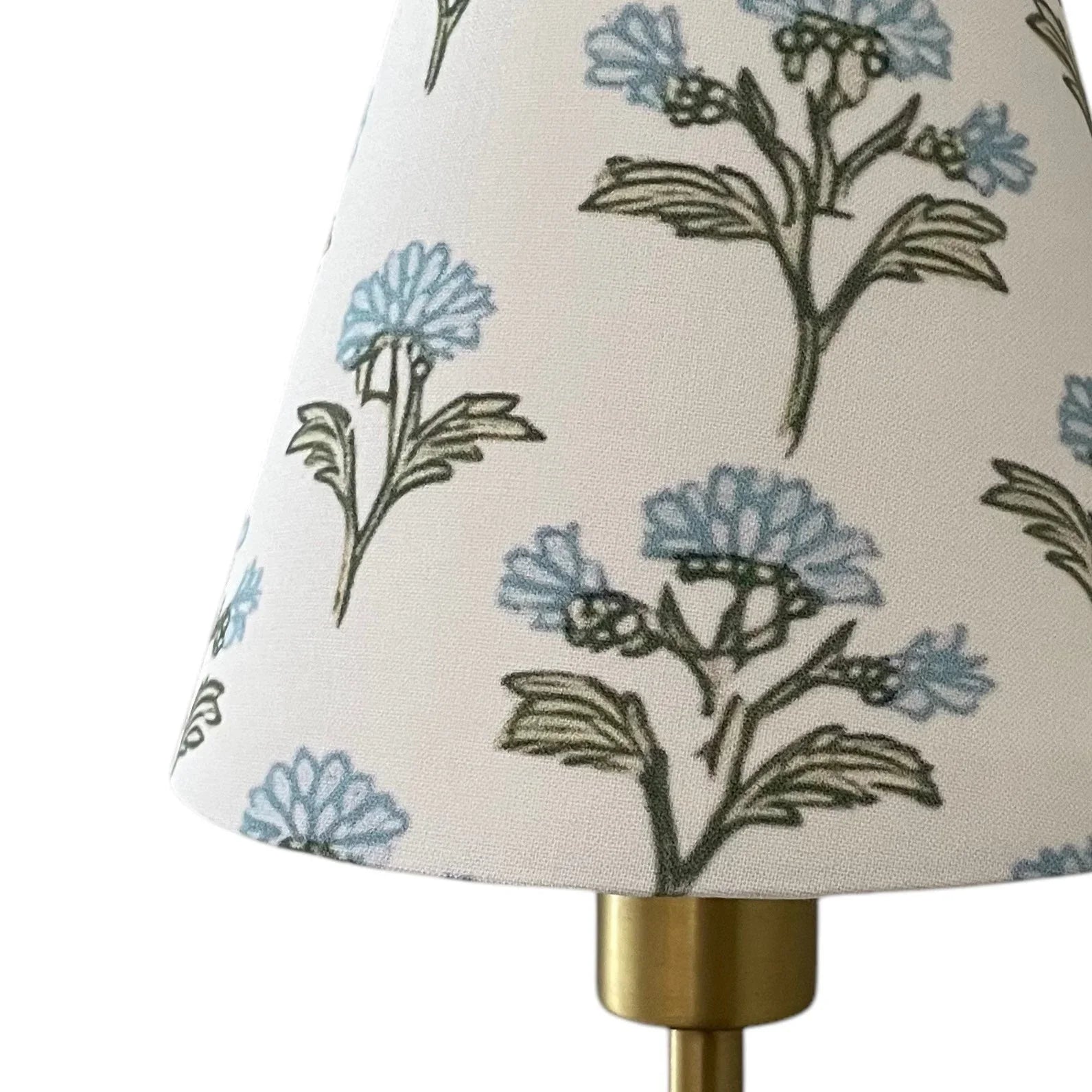 Blue Floral Sconce Shade in Sprig - The Mayfair Hall