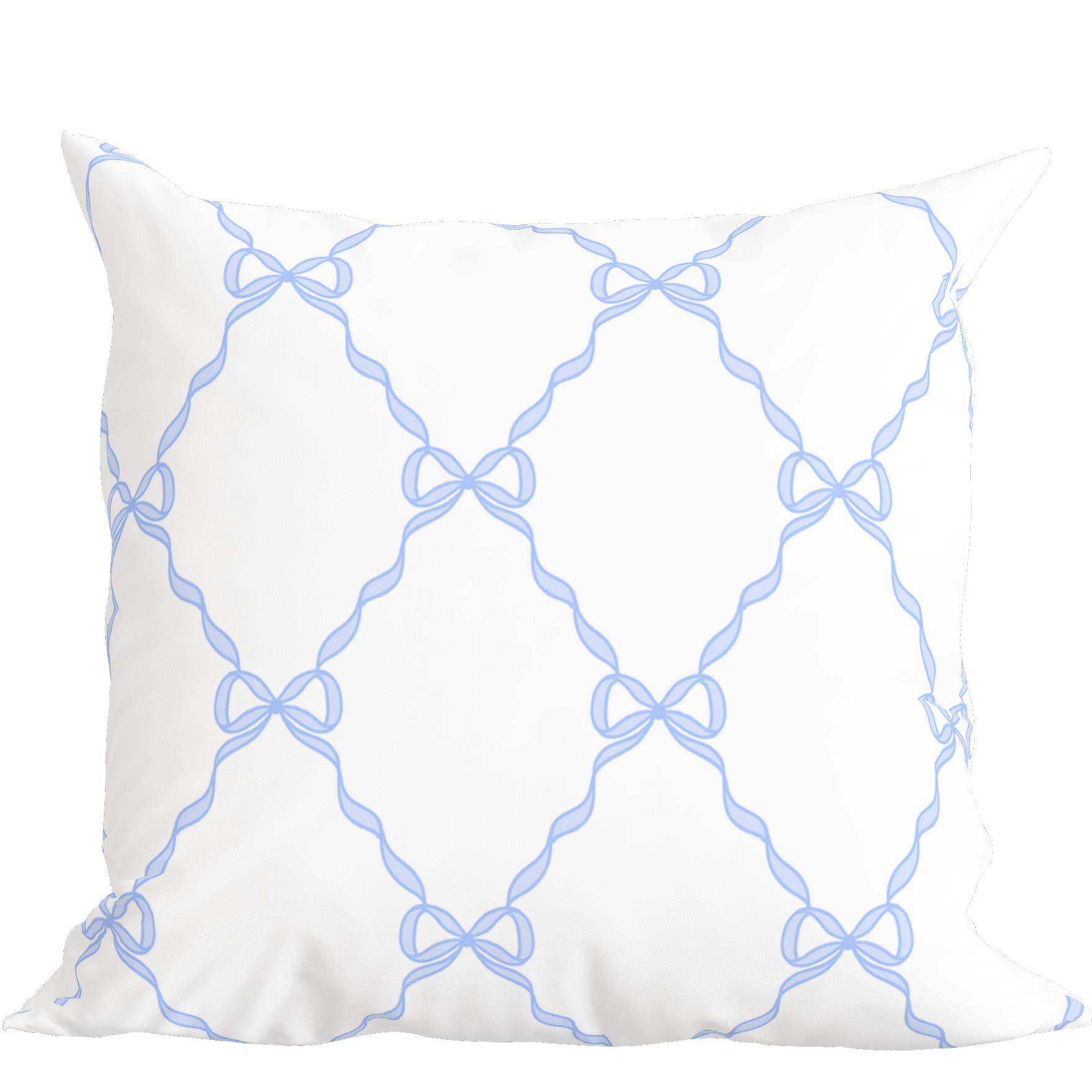 Blue Bow Pillow in Windsor