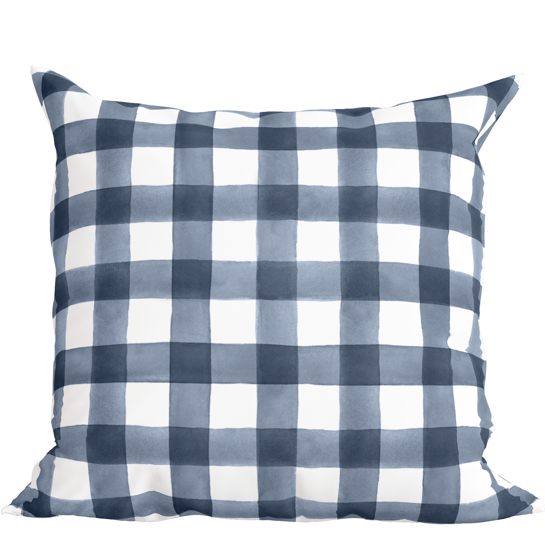 Classic Navy Check Pillow