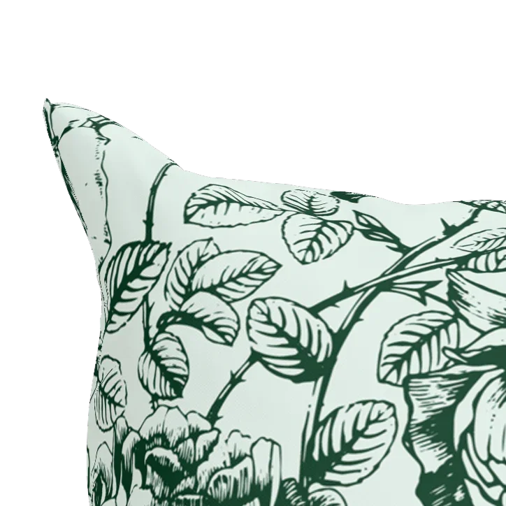 Mint Green Floral Pillow in Emmaline - The Mayfair Hall